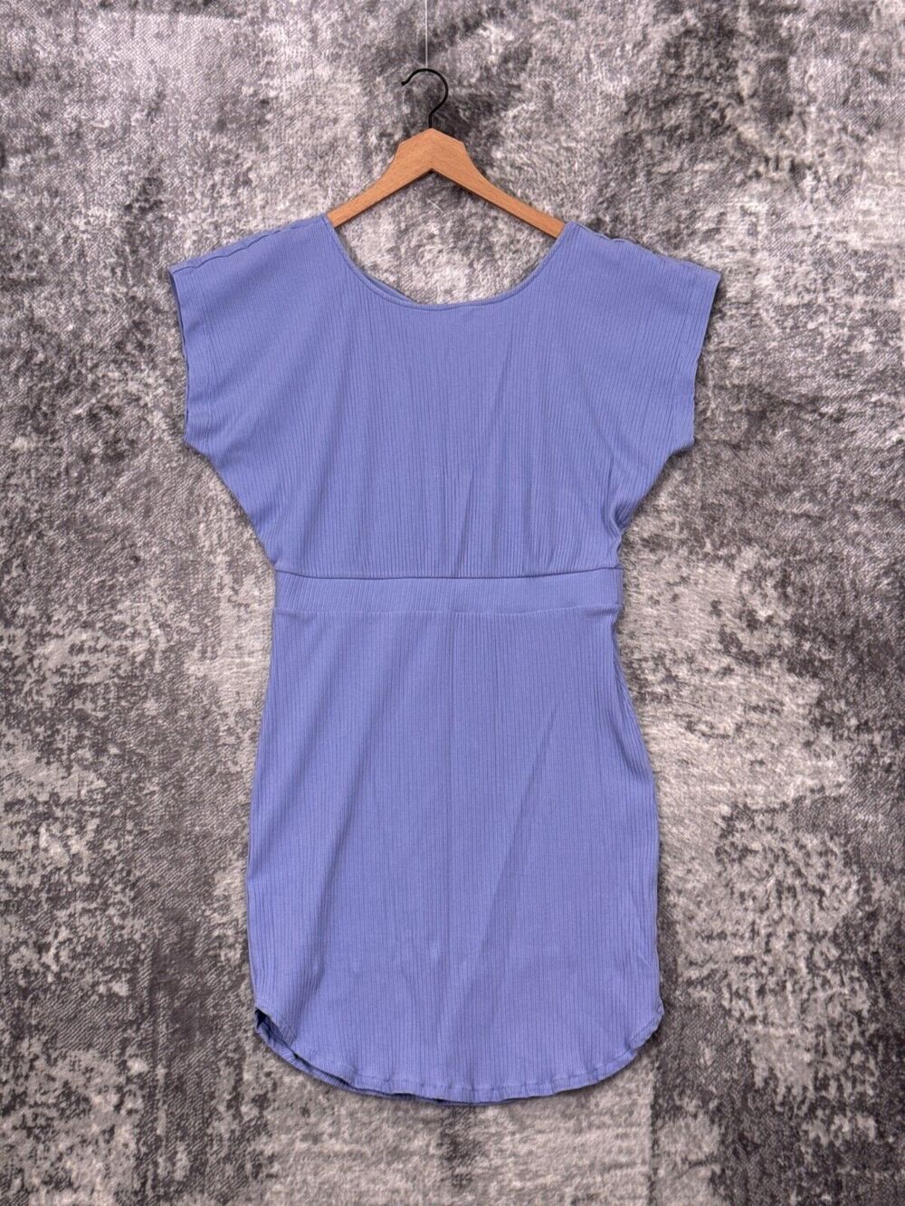 Anthropologie Dress Medium Womens Daily Practice Purple Ribbed Athleisure